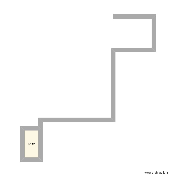 SCI La Dordogne Siorac. Plan de 1 pièce et 1 m2