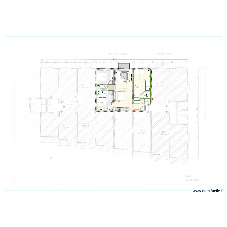 lot 5 MEUBL&Eacute;. Plan de 