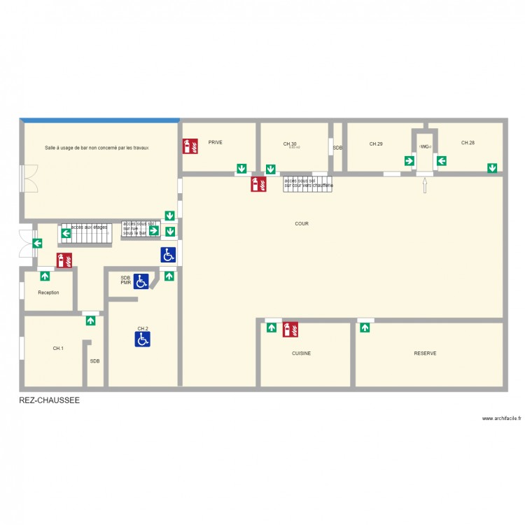 RDC ST DNS. Plan de 0 pièce et 0 m2