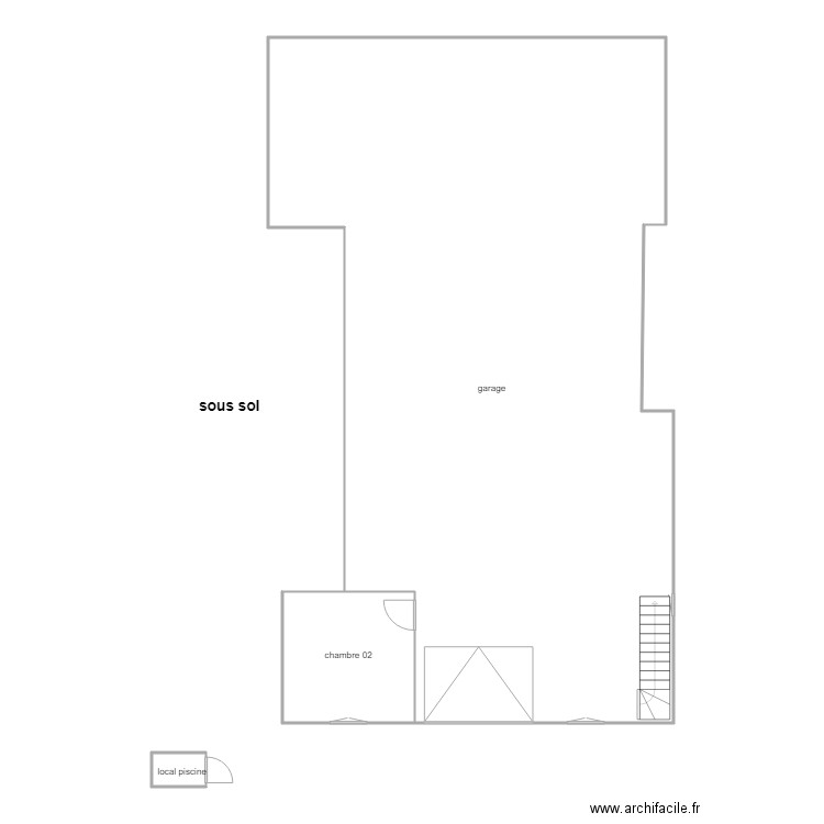 papet sous sol am. Plan de 0 pièce et 0 m2