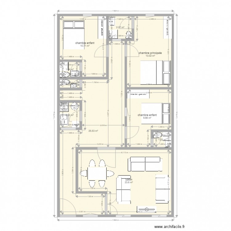 2eme plan. Plan de 0 pièce et 0 m2