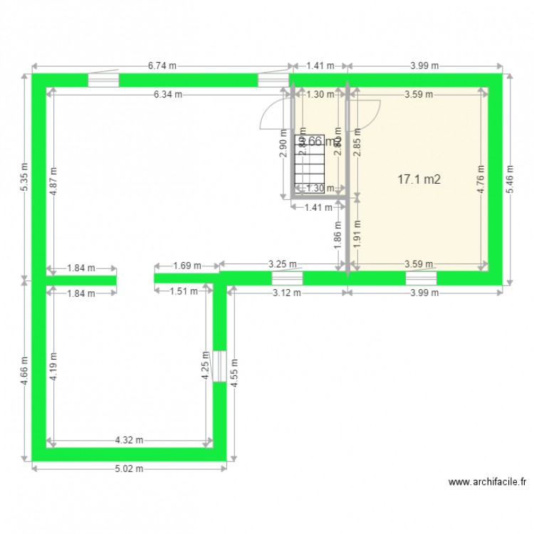 ajout de fenêtres de toit type velux. Plan de 0 pièce et 0 m2