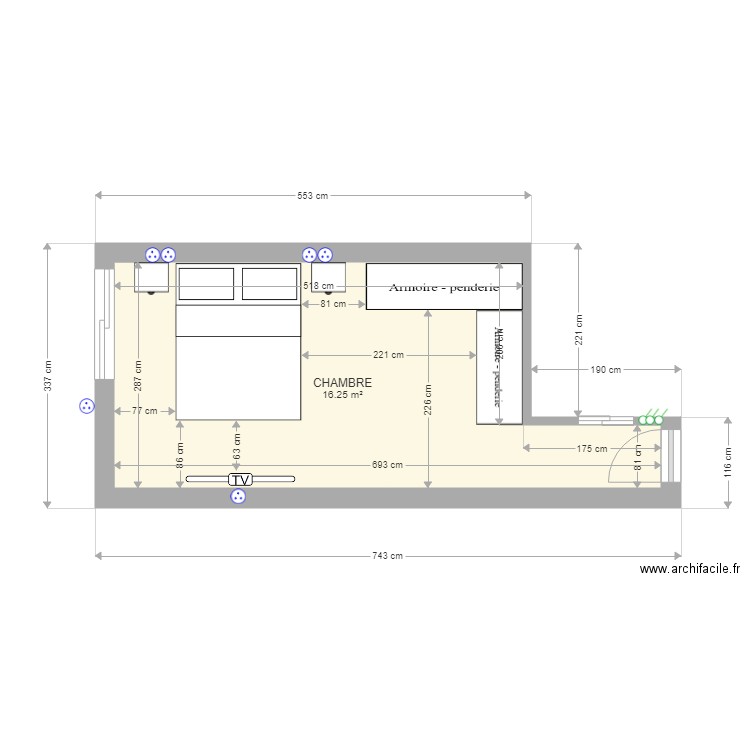 CHAMBRE1. Plan de 0 pièce et 0 m2