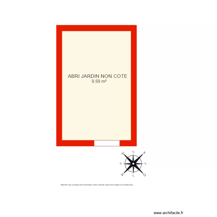 BI 1988 ABRI JARDIN NON COTE. Plan de 