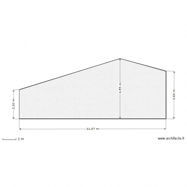 Facade ouest - Etat actuel - Echelle 1/100e. Plan de 0 pièce et 0 m2