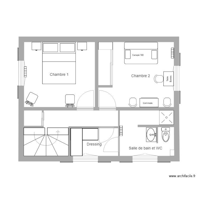 Etage orangerie. Plan de 0 pièce et 0 m2