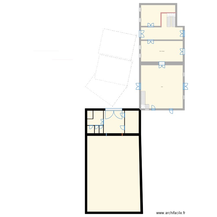 Plan Masse salle de réception avec maison. Plan de 0 pièce et 0 m2