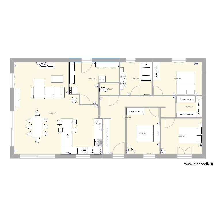 Maison 1. Plan de 0 pièce et 0 m2