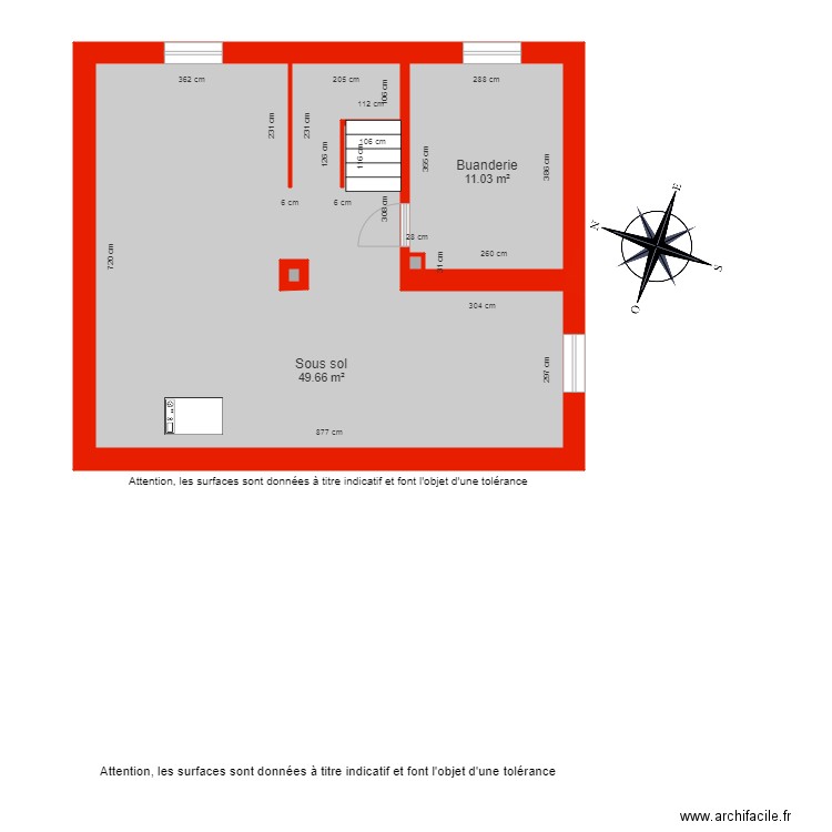 BI 6142 Sous sol côté. Plan de 0 pièce et 0 m2