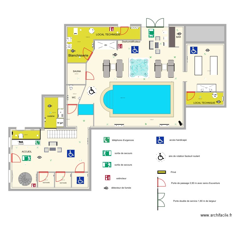 Spa BO AVEC TRAVAUX ACCES ET URGENCES 2. Plan de 0 pièce et 0 m2