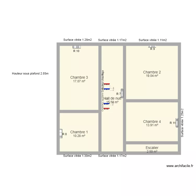 Etage HAUTEQUEST. Plan de 