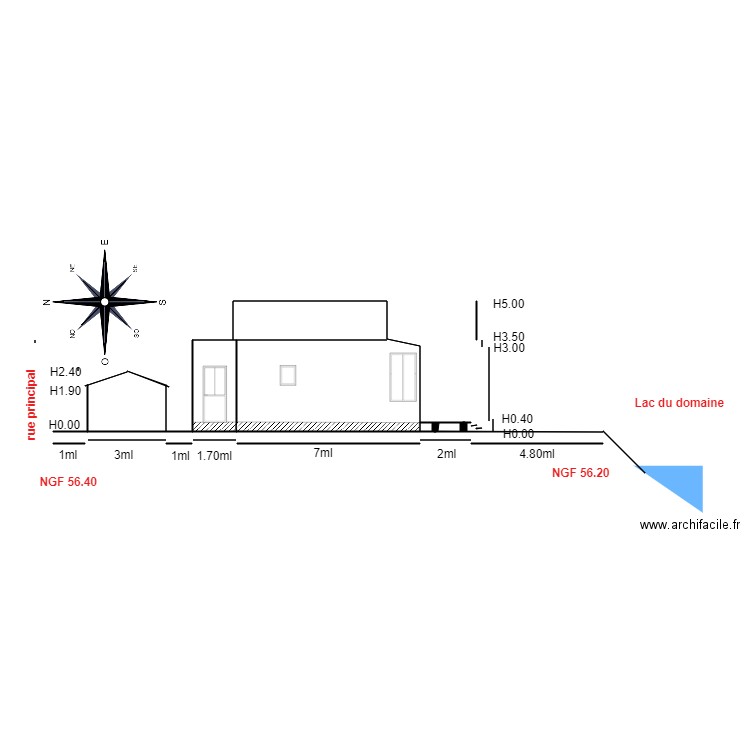 plan en coupe                   chalet 32. Plan de 2 pièces et 36 m2