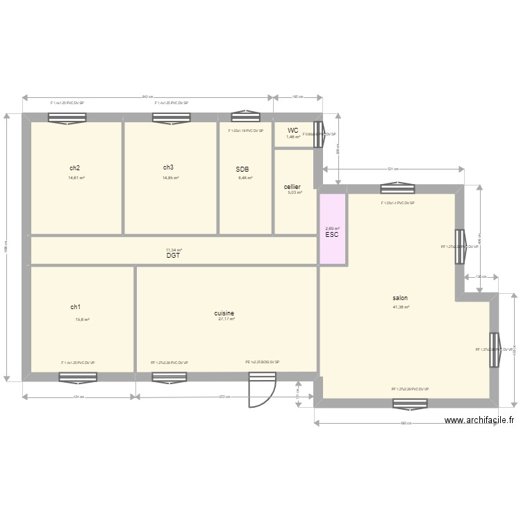 PROVINS . Plan de 10 pièces et 143 m2