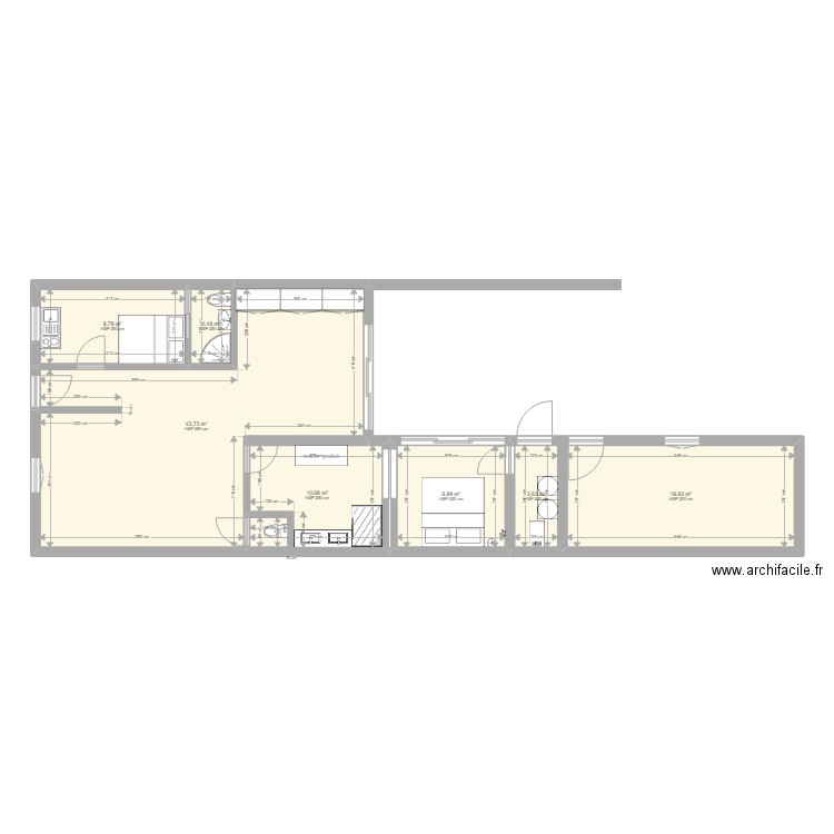 maison thomas locatif. Plan de 7 pièces et 97 m2