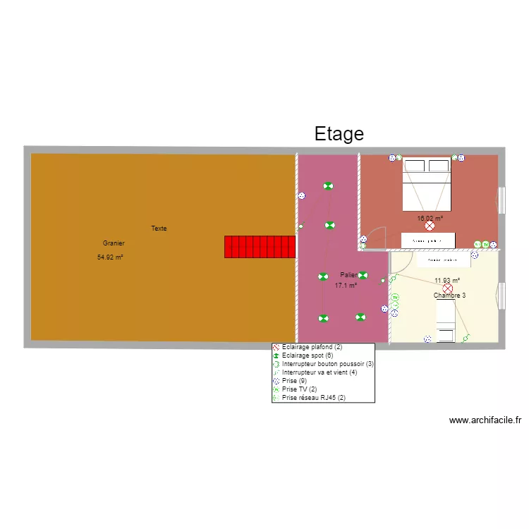 Maison Claire. Plan de 