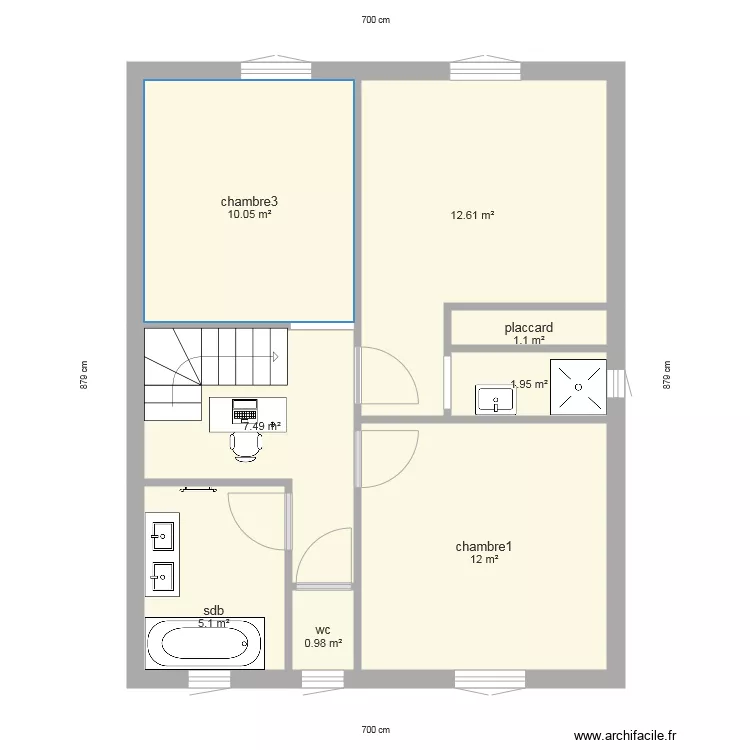 albigny 1 etage. Plan de 
