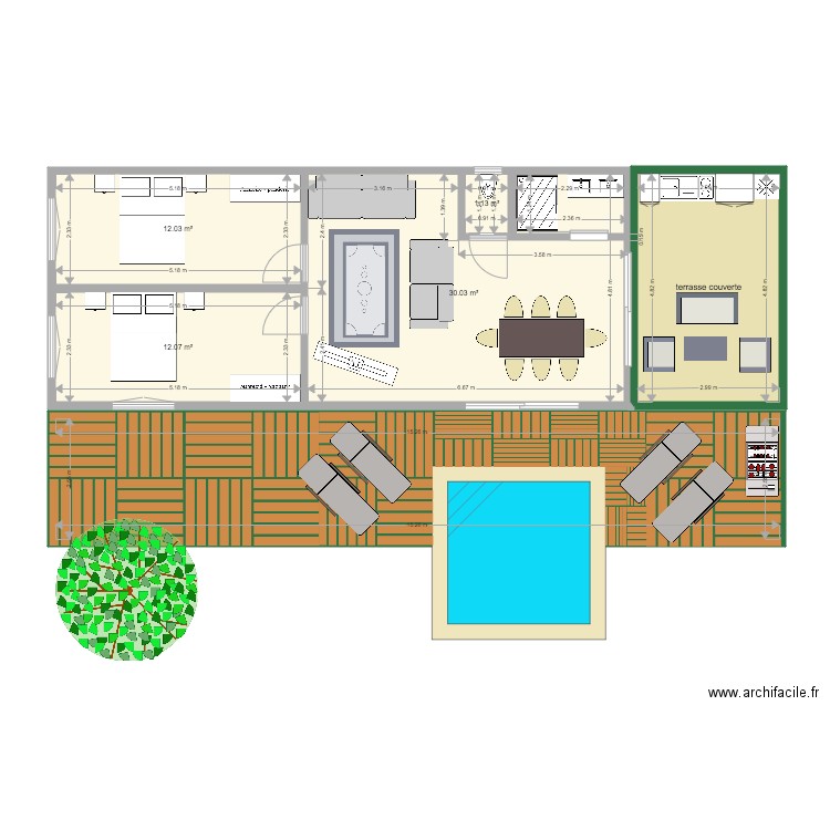 Lodge container 4 à 6 personnes. Plan de 0 pièce et 0 m2