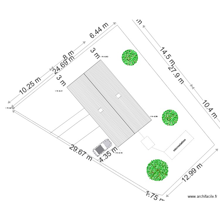 plan de masse. Plan de 0 pièce et 0 m2