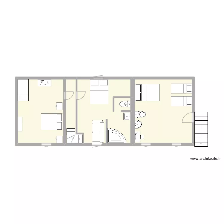 ma maison. Plan de 4  et 39 m²