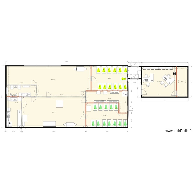 creche 9 avec bureau et mobilier. Plan de 0 pièce et 0 m2