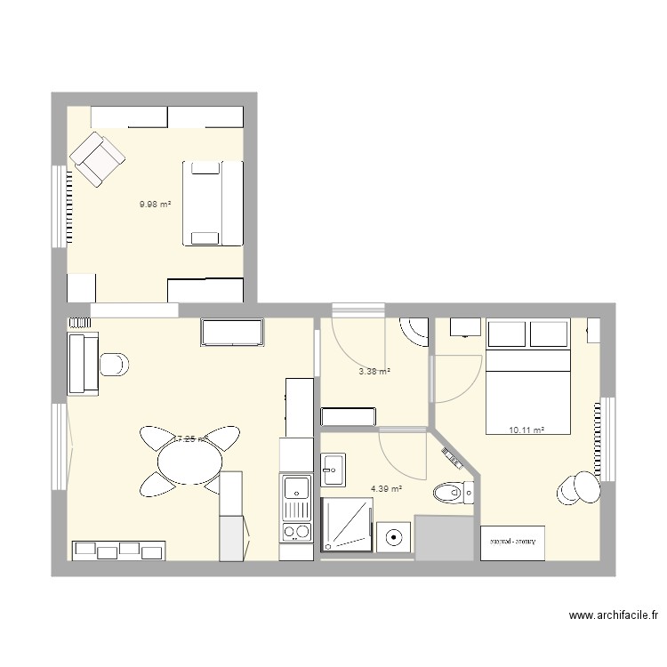 St Jean T2 3. Plan de 0 pièce et 0 m2