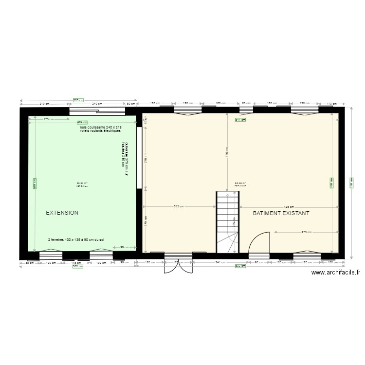 Plan rez de chaussée. Plan de 0 pièce et 0 m2