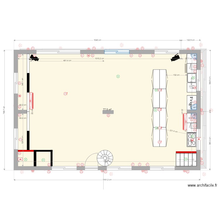 electricité. Plan de 0 pièce et 0 m2