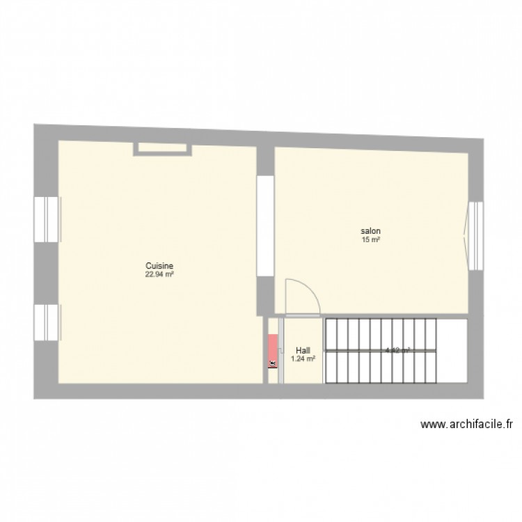 Anatole France 4ème étage duplex 1. Plan de 0 pièce et 0 m2