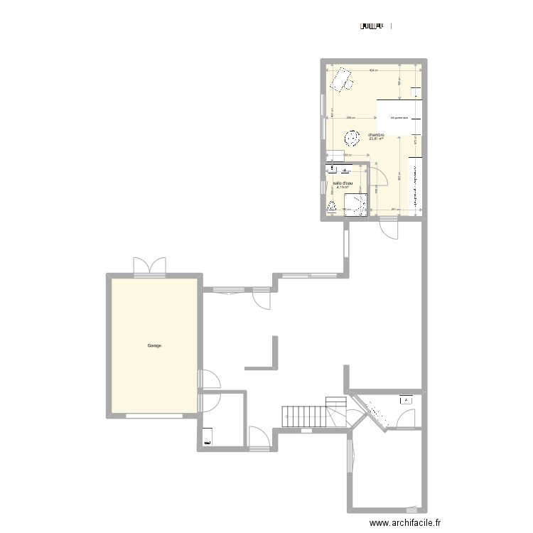 maison future. Plan de 3 pièces et 51 m2