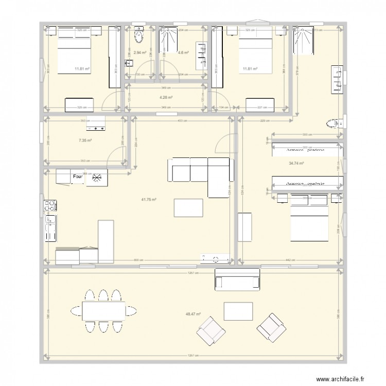 plan 100. Plan de 0 pièce et 0 m2