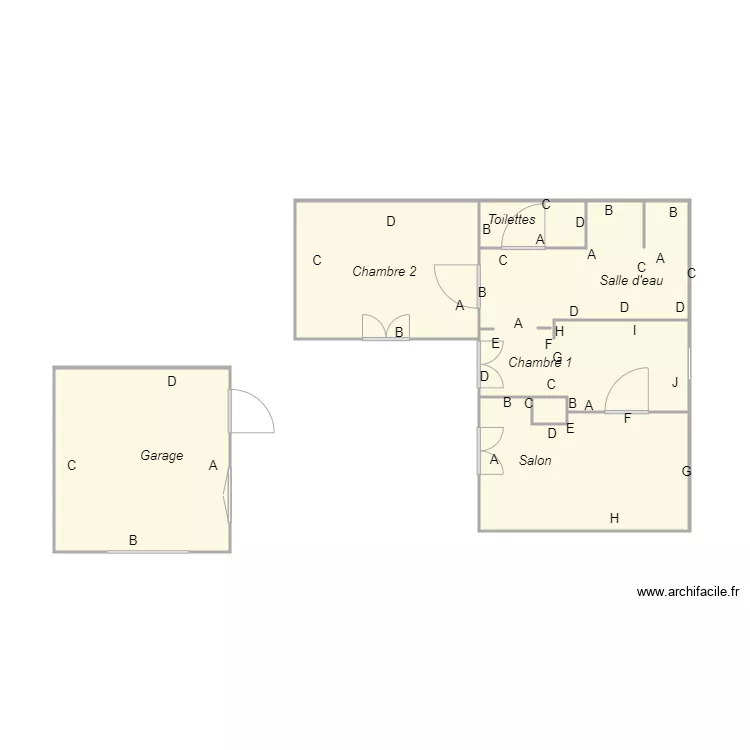 Croquis MILLET. Plan de 