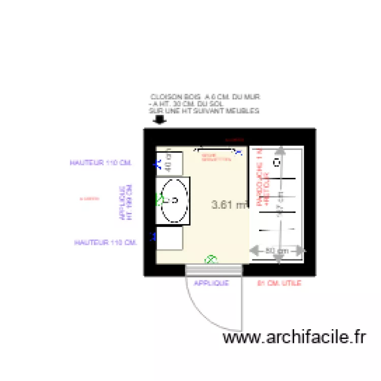 SDB ELEC  EVANE. Plan de 