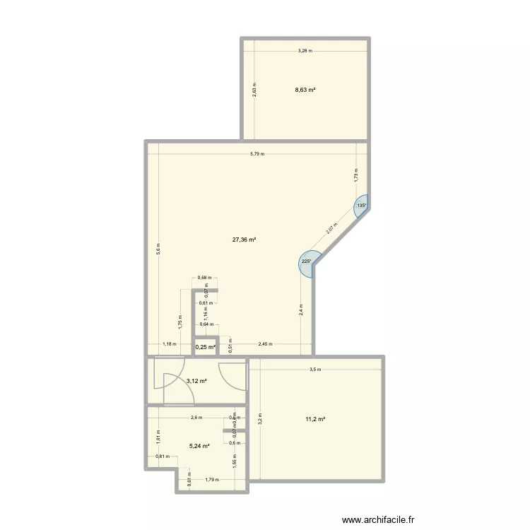 le palais sur vienne. Plan de 6 pièces et 56 m² le palais sur vienne. Plan de 6 pièces et 56 m²