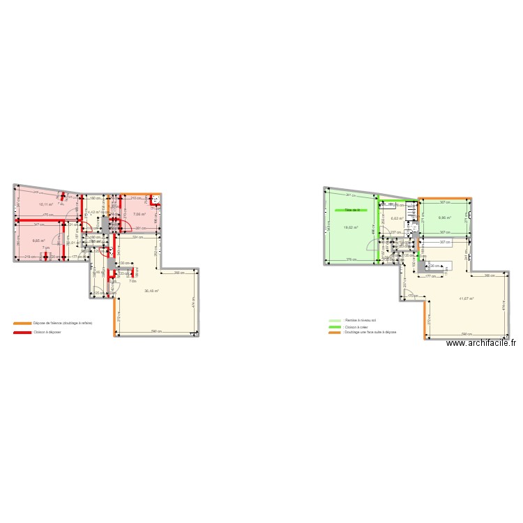 JANKOVIC plan origine. Plan de 25 pièces et 164 m2