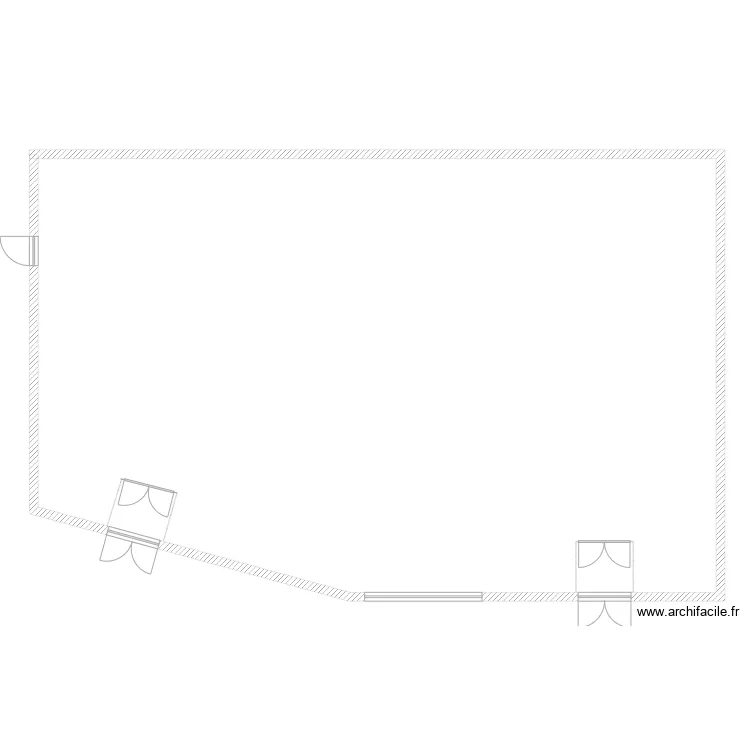 Salaise local vide. Plan de 