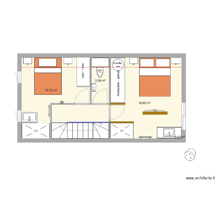 Etage. Plan de 0 pièce et 0 m2