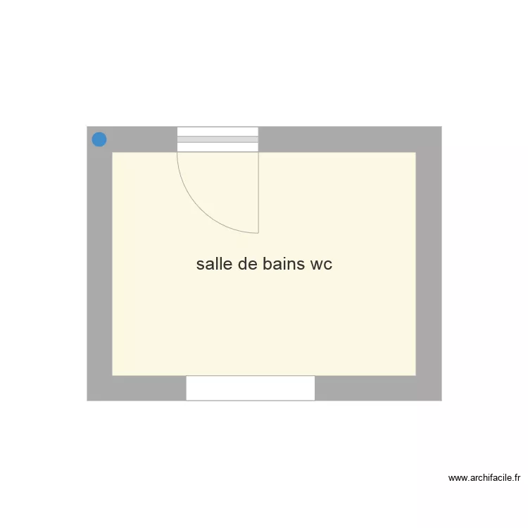 salle de bain wc aubade. Plan de 