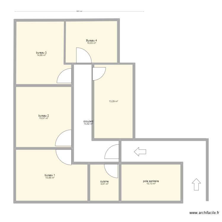plan bureau lot 1. Plan de 0 pièce et 0 m2