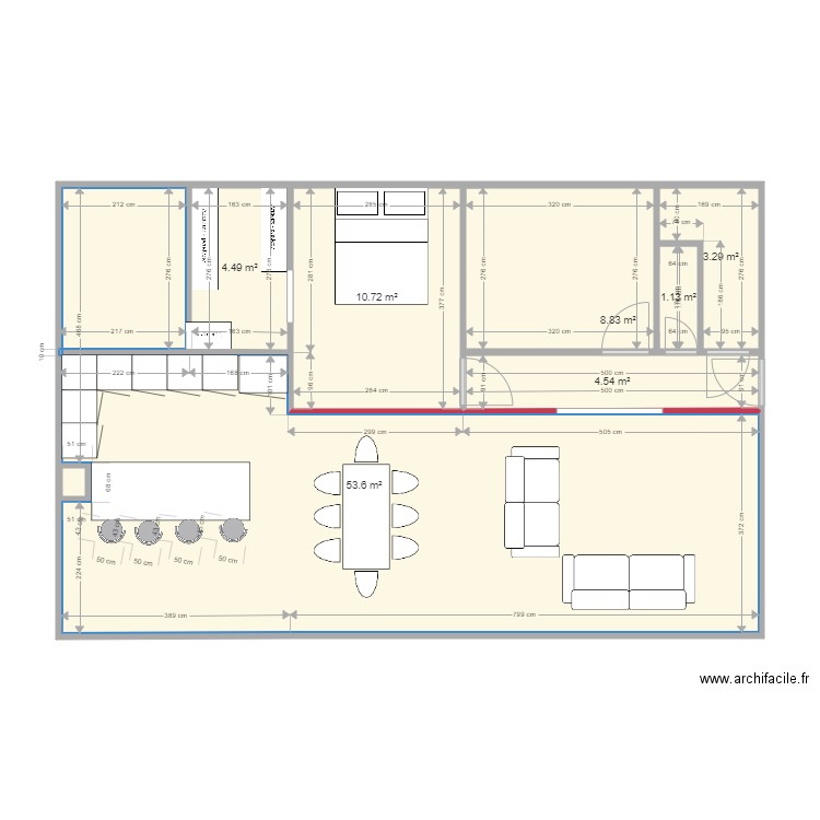 OINVILLE V31.05 RDC MODIFIÉ . Plan de 8 pièces et 87 m2