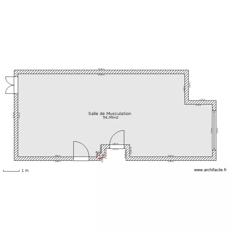 Salle de Musculation. Plan de 