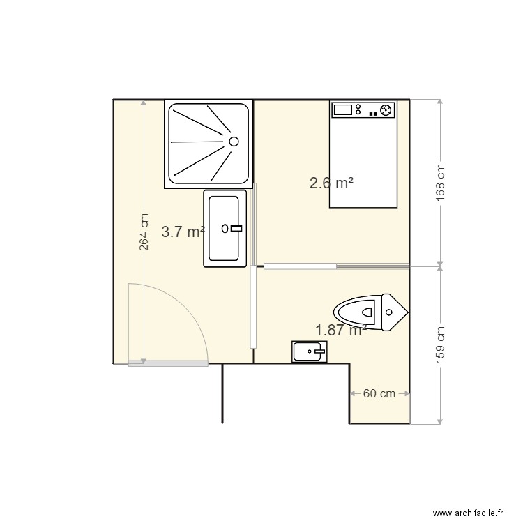 sdb rdc. Plan de 0 pièce et 0 m2