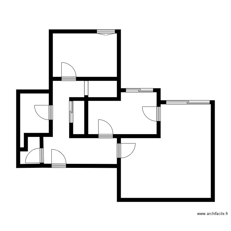 FLORENTIN . Plan de 7 pièces et 55 m2