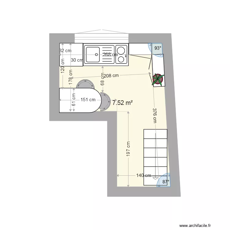 cuisine TALLOIR 3. Plan de 