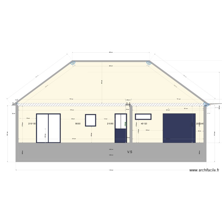 futur maison nord façade. Plan de 0 pièce et 0 m2