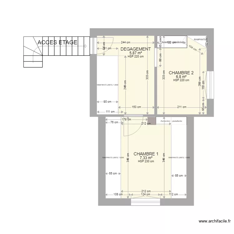 2eme étage AMMERSCHWIHR. Plan de 2eme étage AMMERSCHWIHR. Plan de