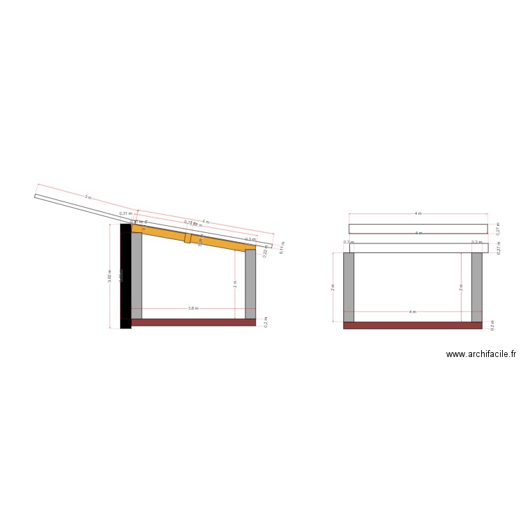 Préau. Plan de 0 pièce et 0 m2