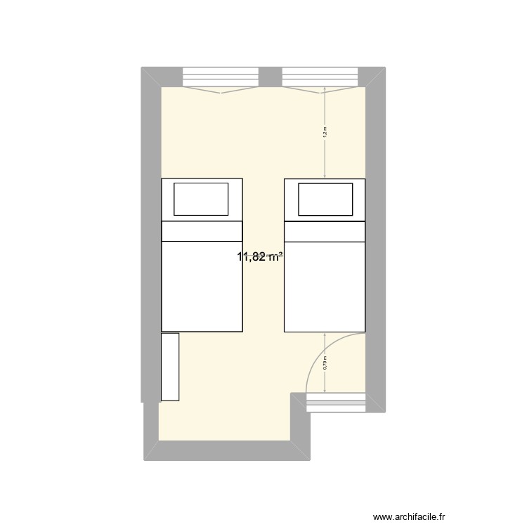 chambre des filles. Plan de 0 pièce et 0 m2