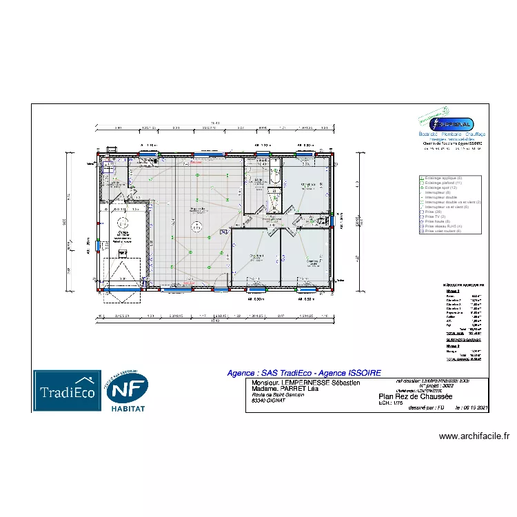 Gignat tradi. Plan de 