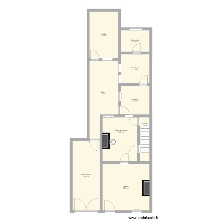 Plan de base maison. Plan de 0 pièce et 0 m2