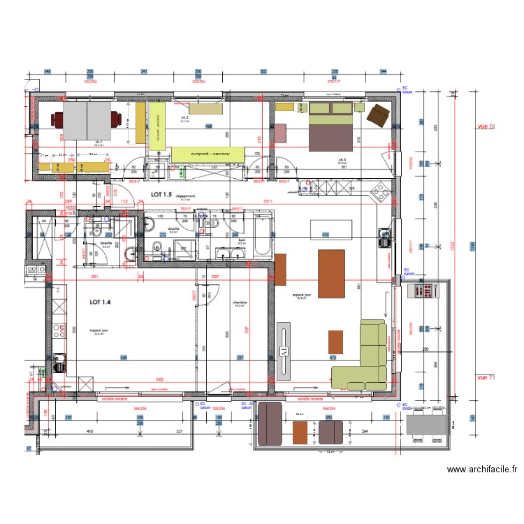 Nord 4 plan réel. Plan de 0 pièce et 0 m2